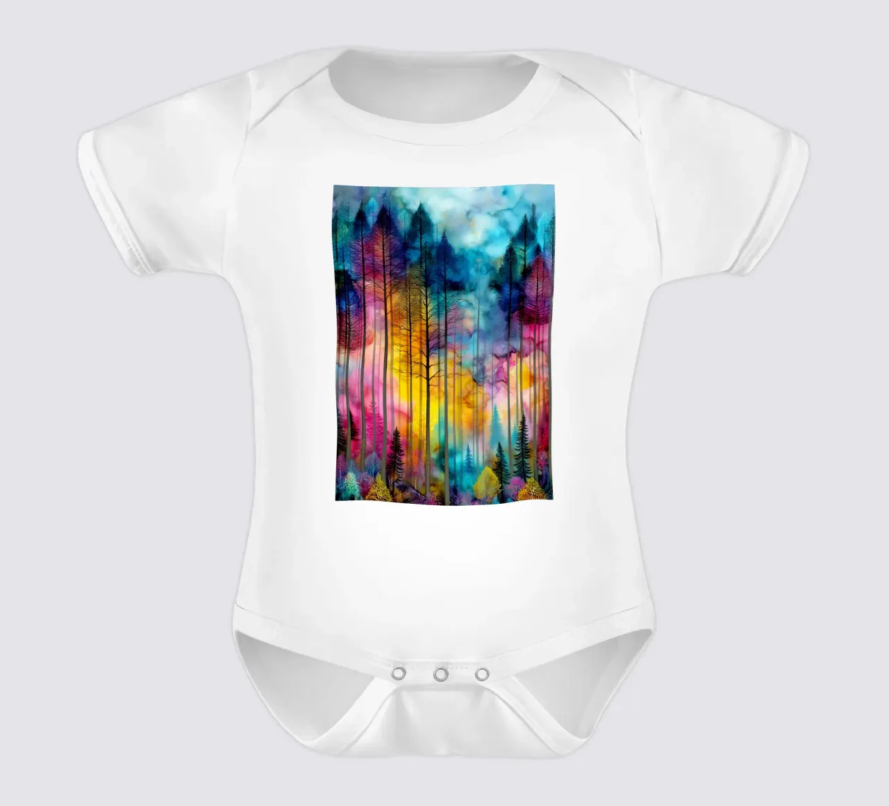 Zauberwald 2 Kurzarm Babybody von Justyna Jaszke JBJart