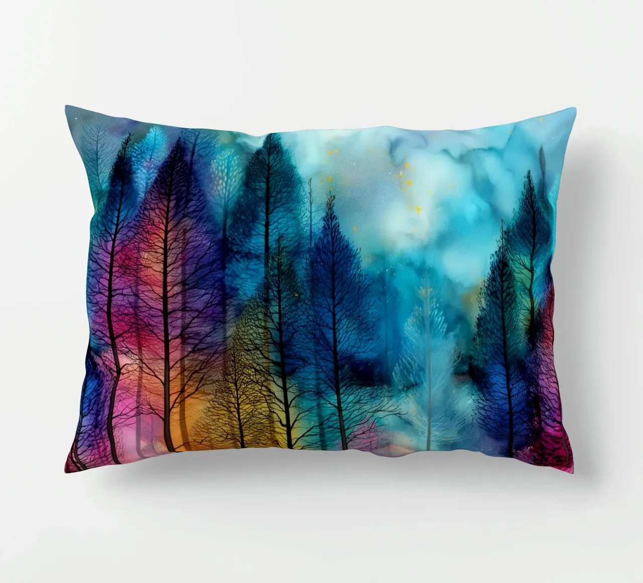 Magic forest 2 decorative cushion by Justyna Jaszke JBJart