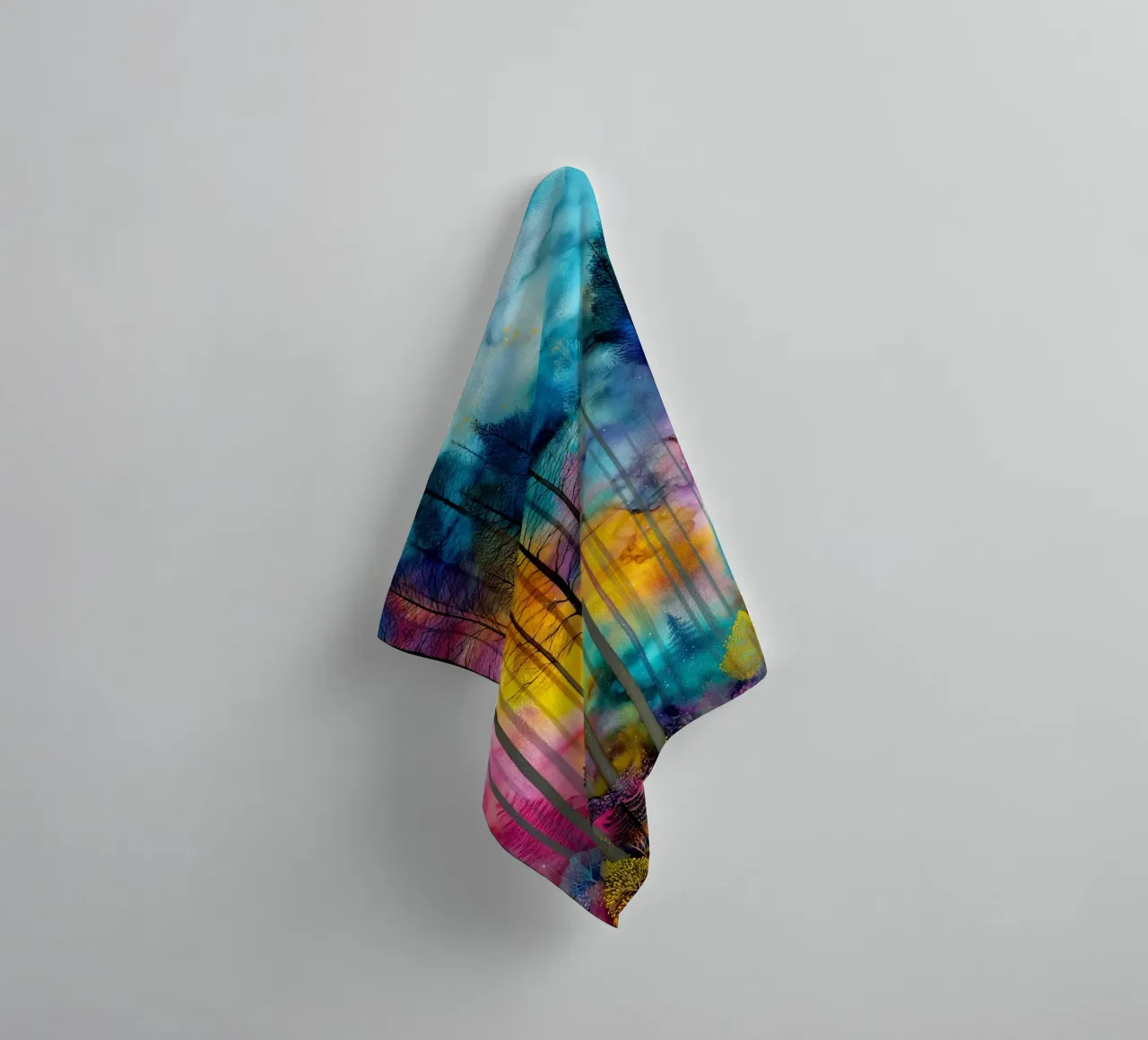Magic forest 2 towel by Justyna Jaszke JBJart