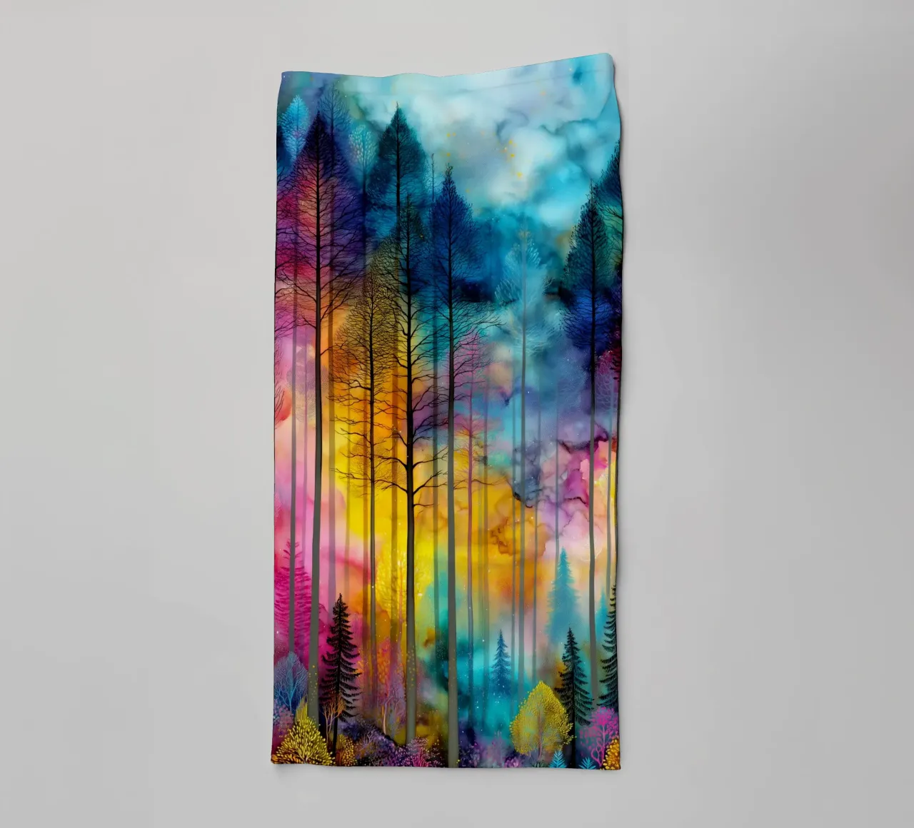 Magic forest 2 towel by Justyna Jaszke JBJart
