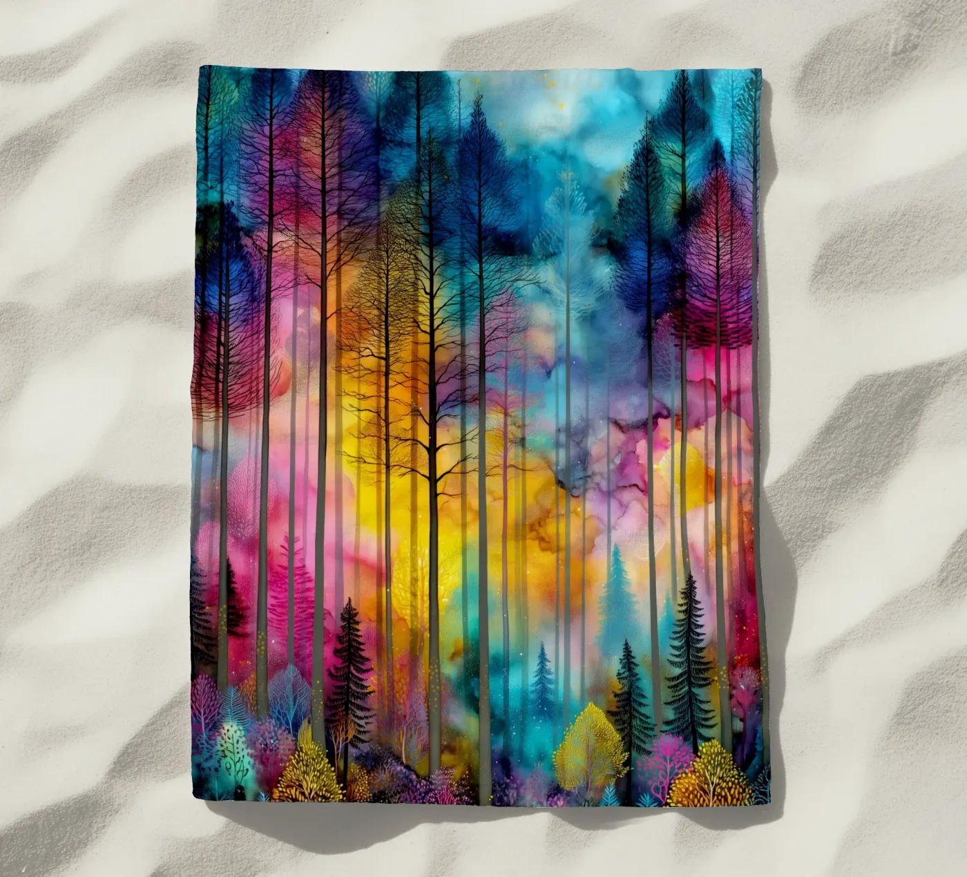 Zauberwald 2 Strandtuch von Justyna Jaszke JBJart