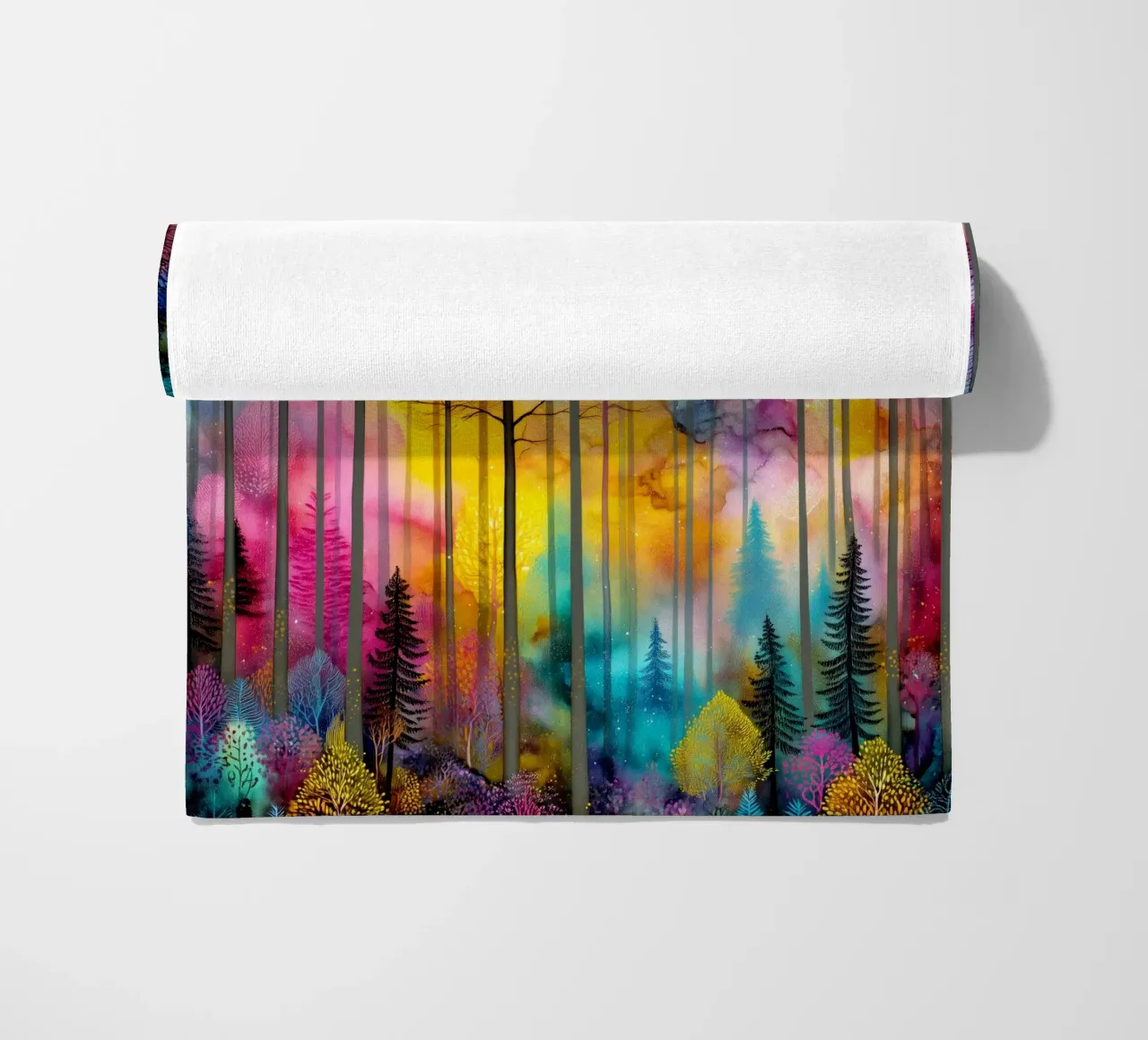 Magic forest 2 beach towel by Justyna Jaszke JBJart
