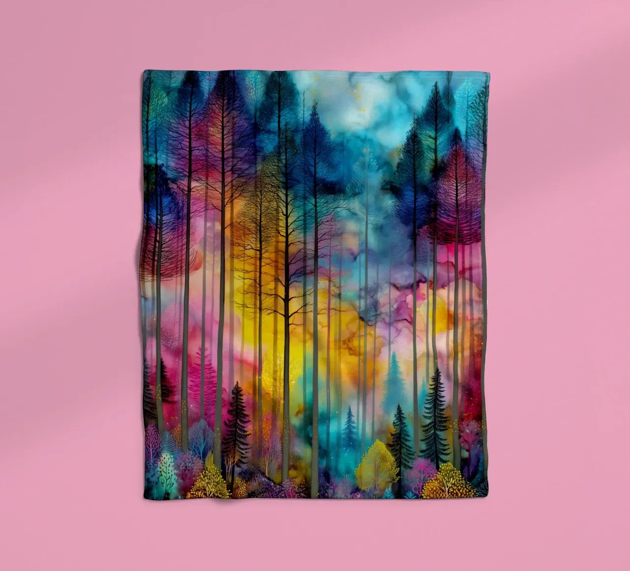 Zauberwald 2 Fleecedecke von Justyna Jaszke JBJart