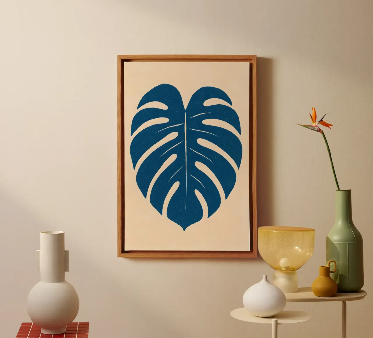 Split Leaf Study tela con Cornice a cassetta da Creative.Mind