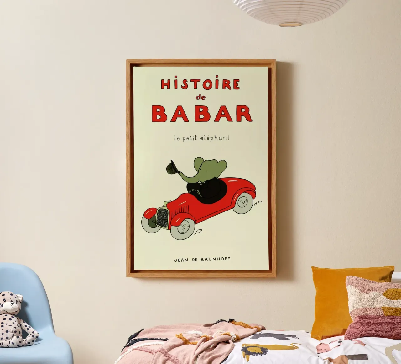 Histoire de Babar 2 canvas met Baklijst van Little Flourishes