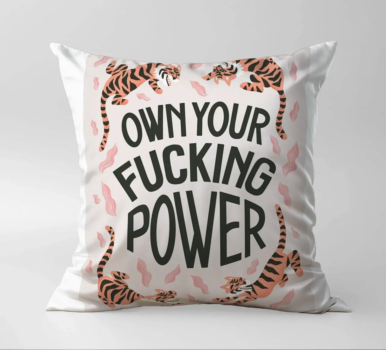 tigre testo fauna selvatica cuscino da art quots shop
