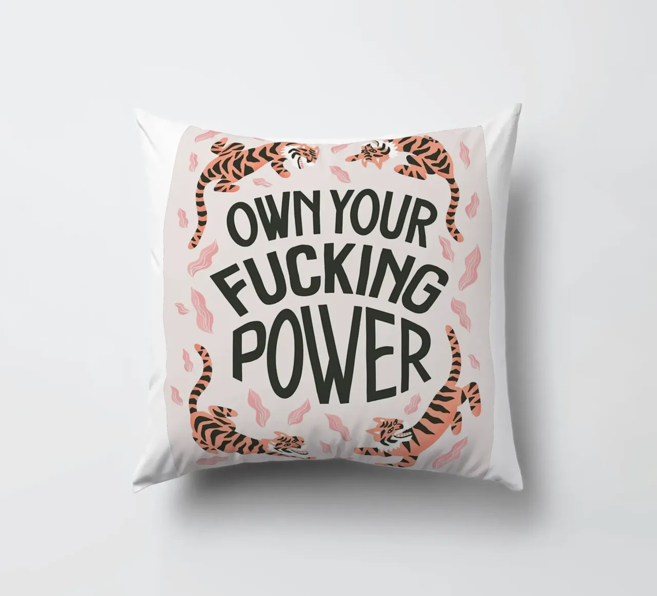 tigre testo fauna selvatica cuscino da art quots shop