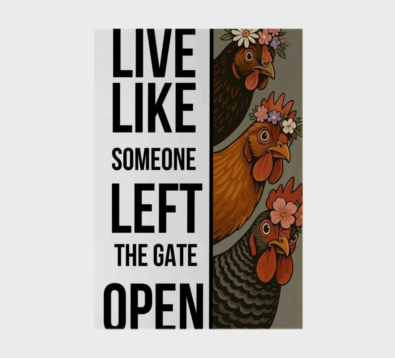 Live Like Someone Left The Gate Open notebook by edsonramosart