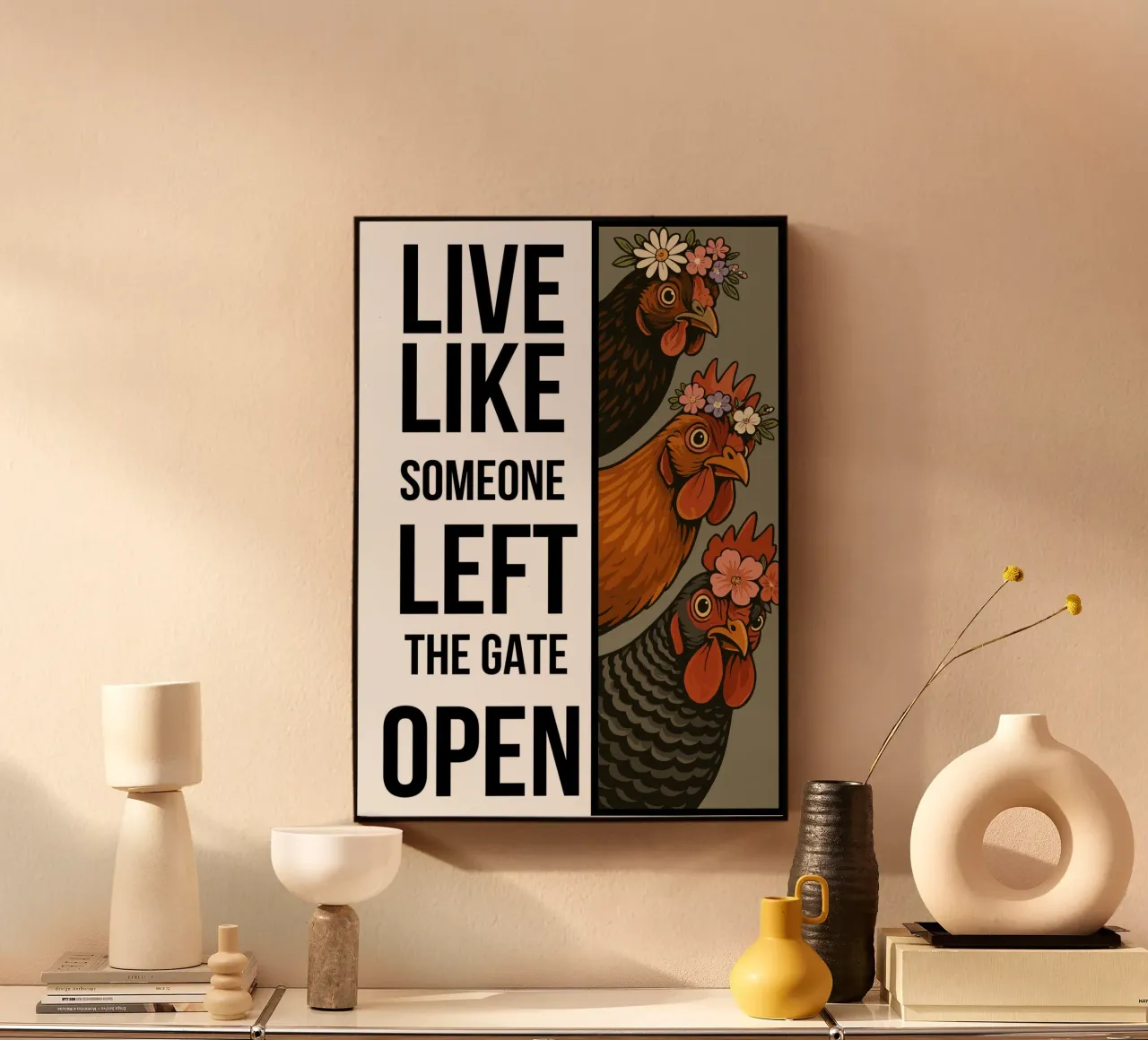 Live Like Someone Left The Gate Open metacrilato de edsonramosart