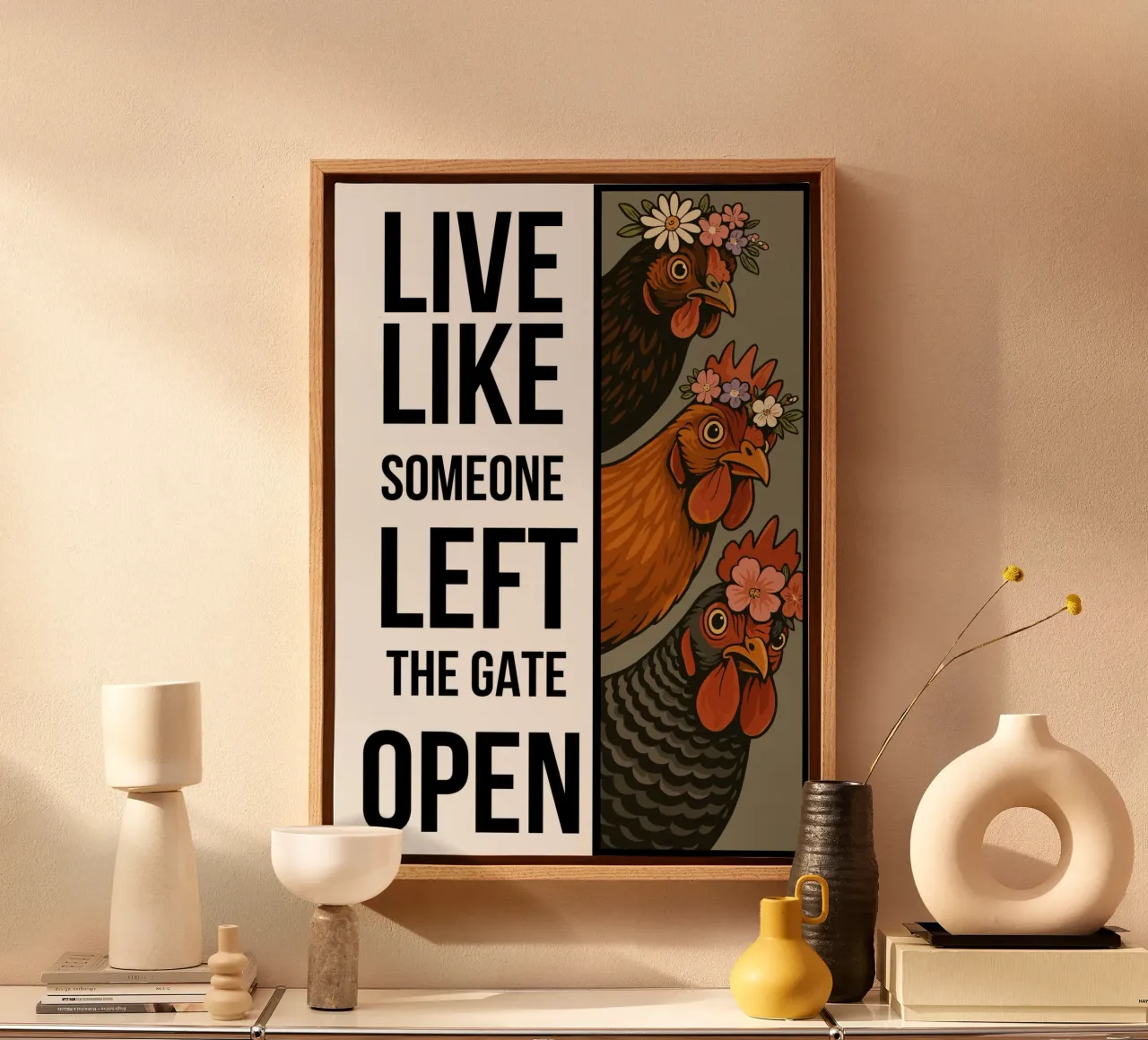 Live Like Someone Left The Gate Open tela da edsonramosart
