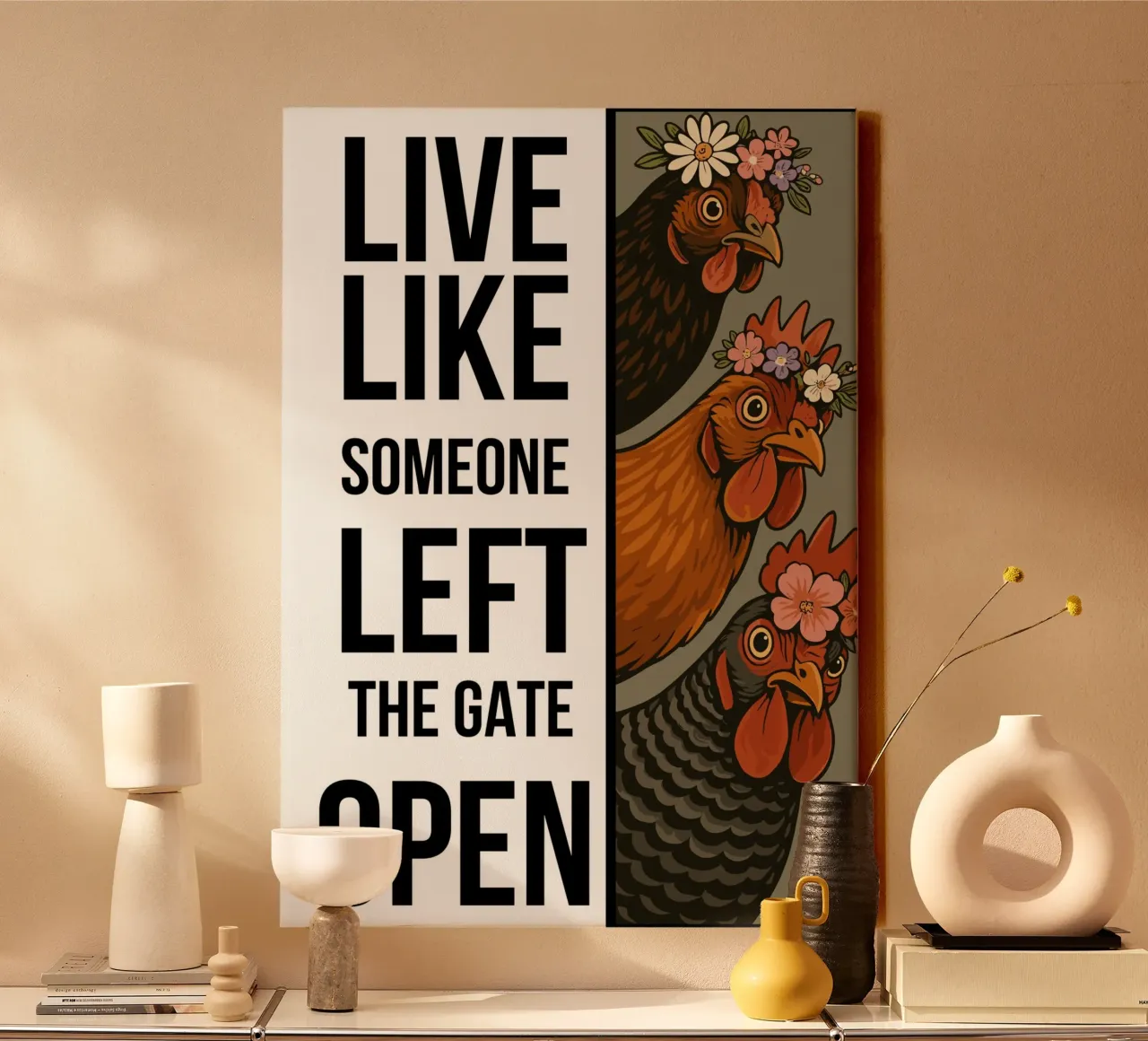 Live Like Someone Left The Gate Open tela da edsonramosart