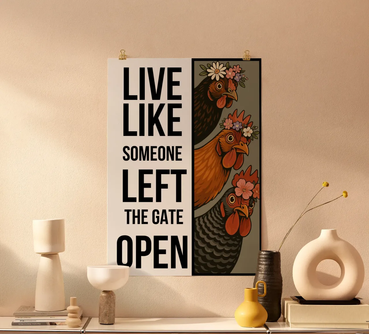 Live Like Someone Left The Gate Open carta hahnemühle da edsonramosart