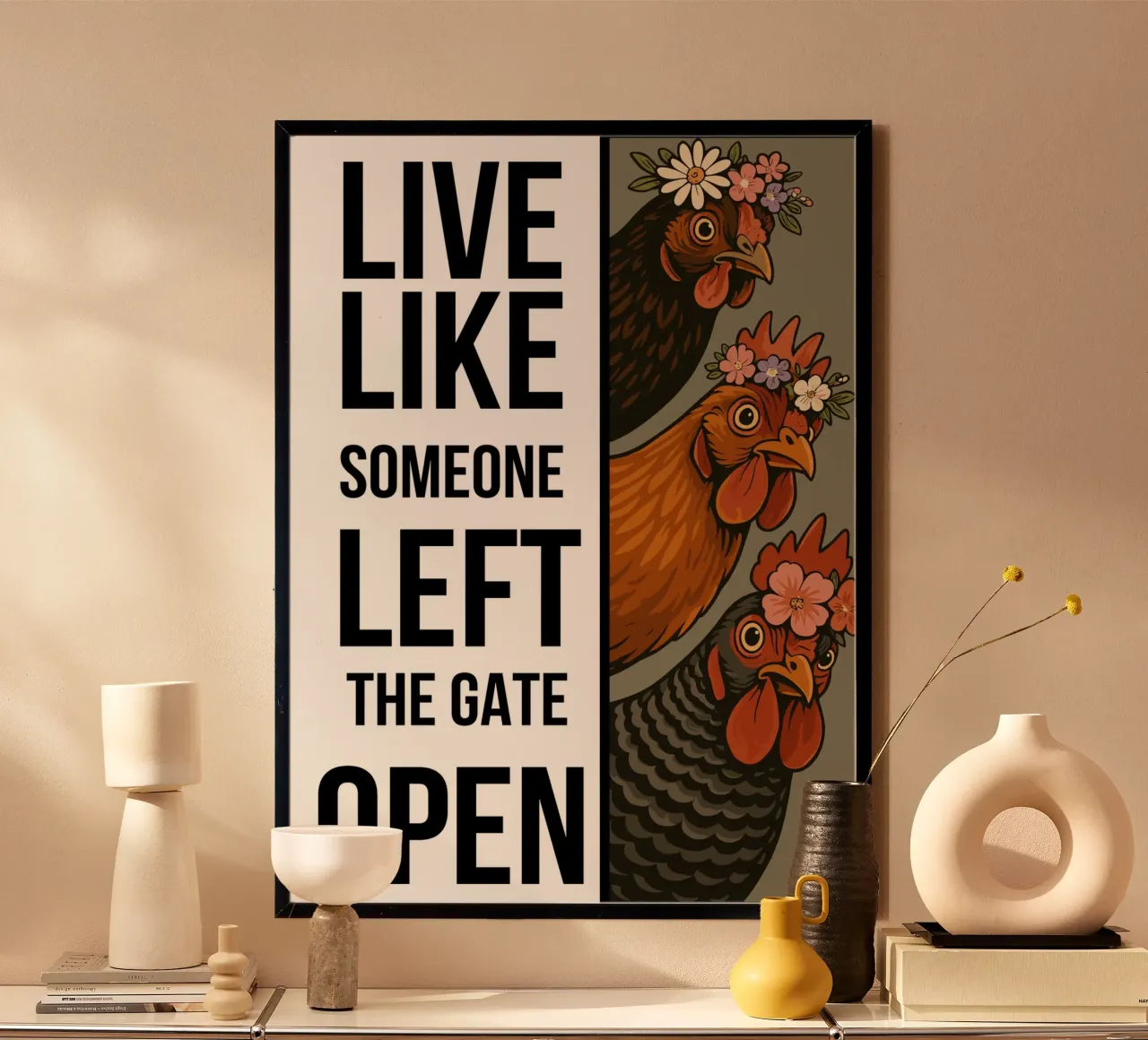 Live Like Someone Left The Gate Open carta hahnemühle da edsonramosart