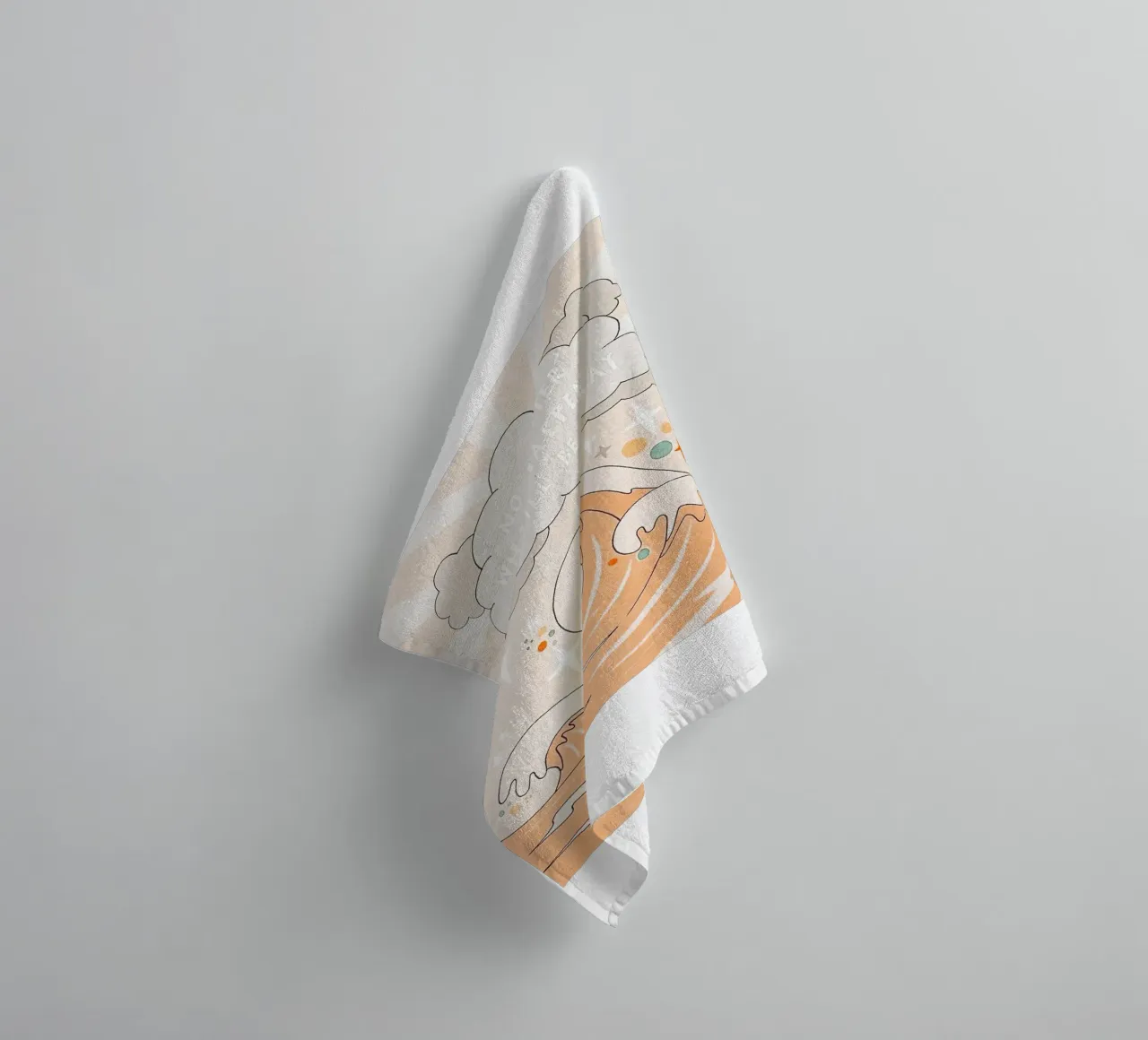 ocean waves motivational text towel by art quots shop