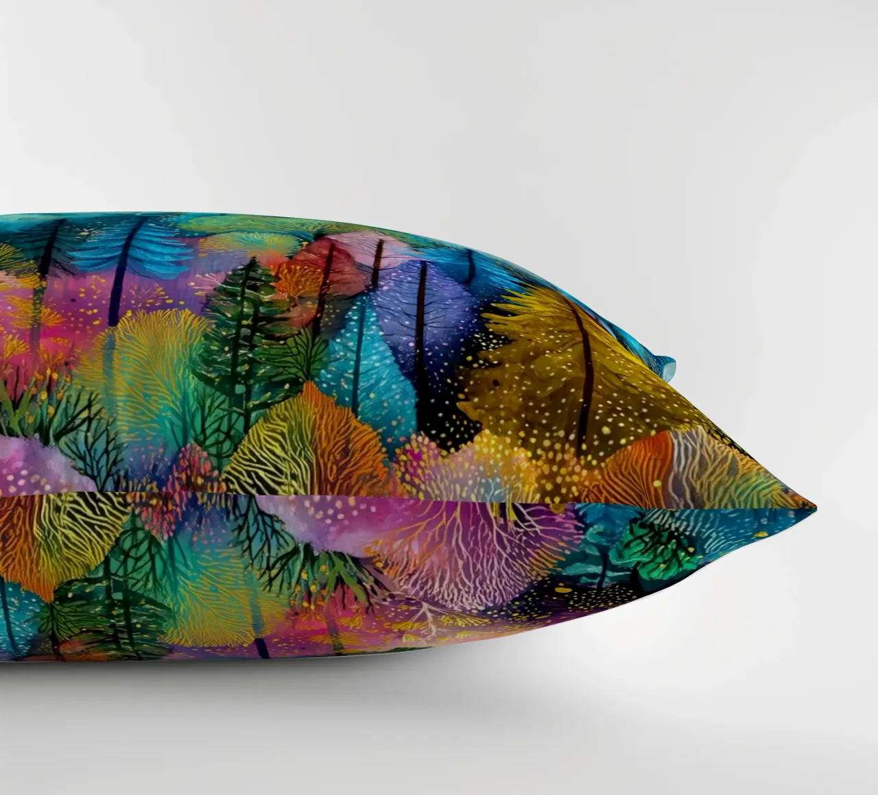 Magic forest 3 decorative cushion by Justyna Jaszke JBJart