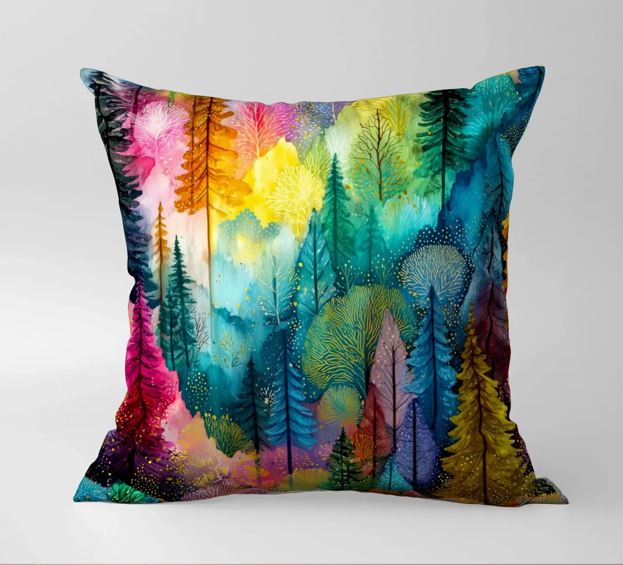 Magic forest 3 decorative cushion by Justyna Jaszke JBJart