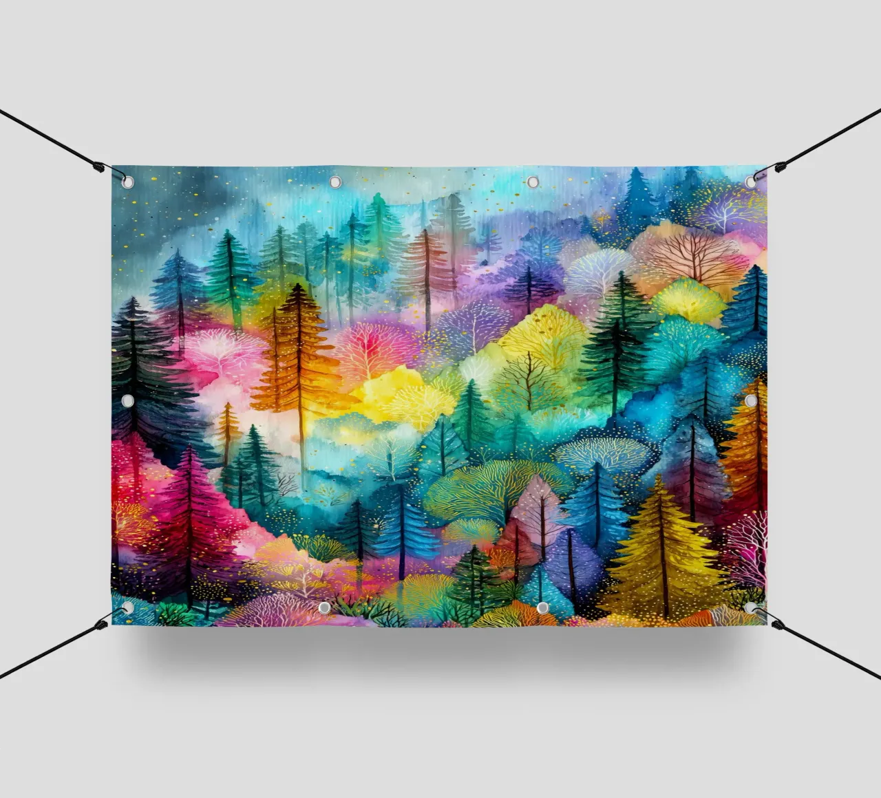 Foresta magica 3 telo in pvc da Justyna Jaszke JBJart