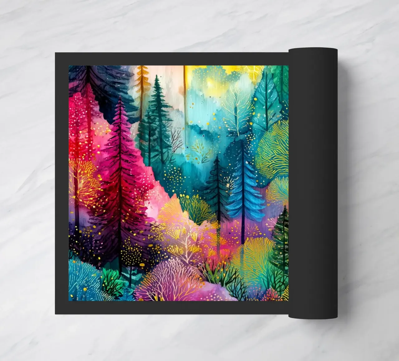 Magic forest 3 doormat by Justyna Jaszke JBJart