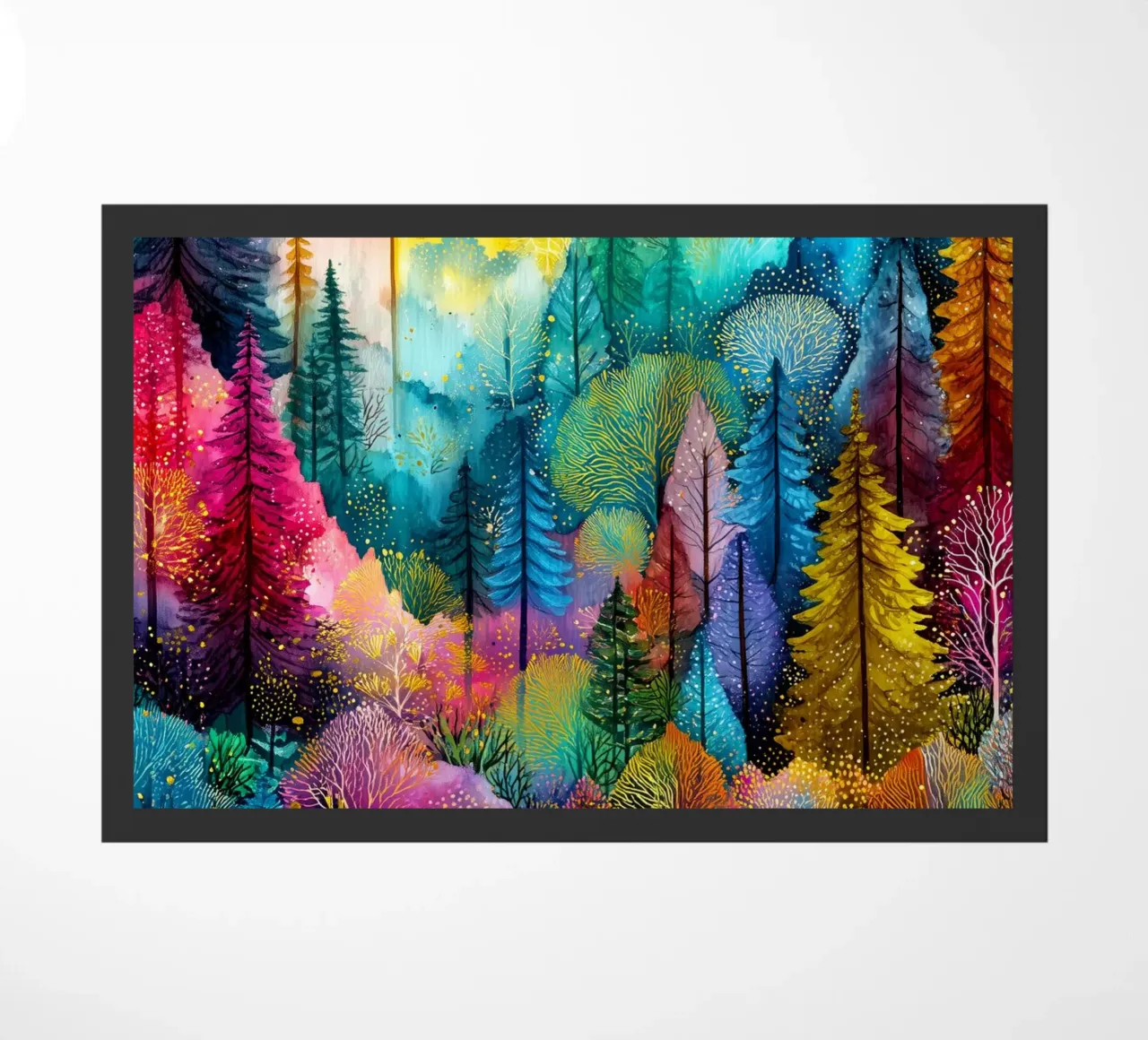 Magic forest 3 doormat by Justyna Jaszke JBJart
