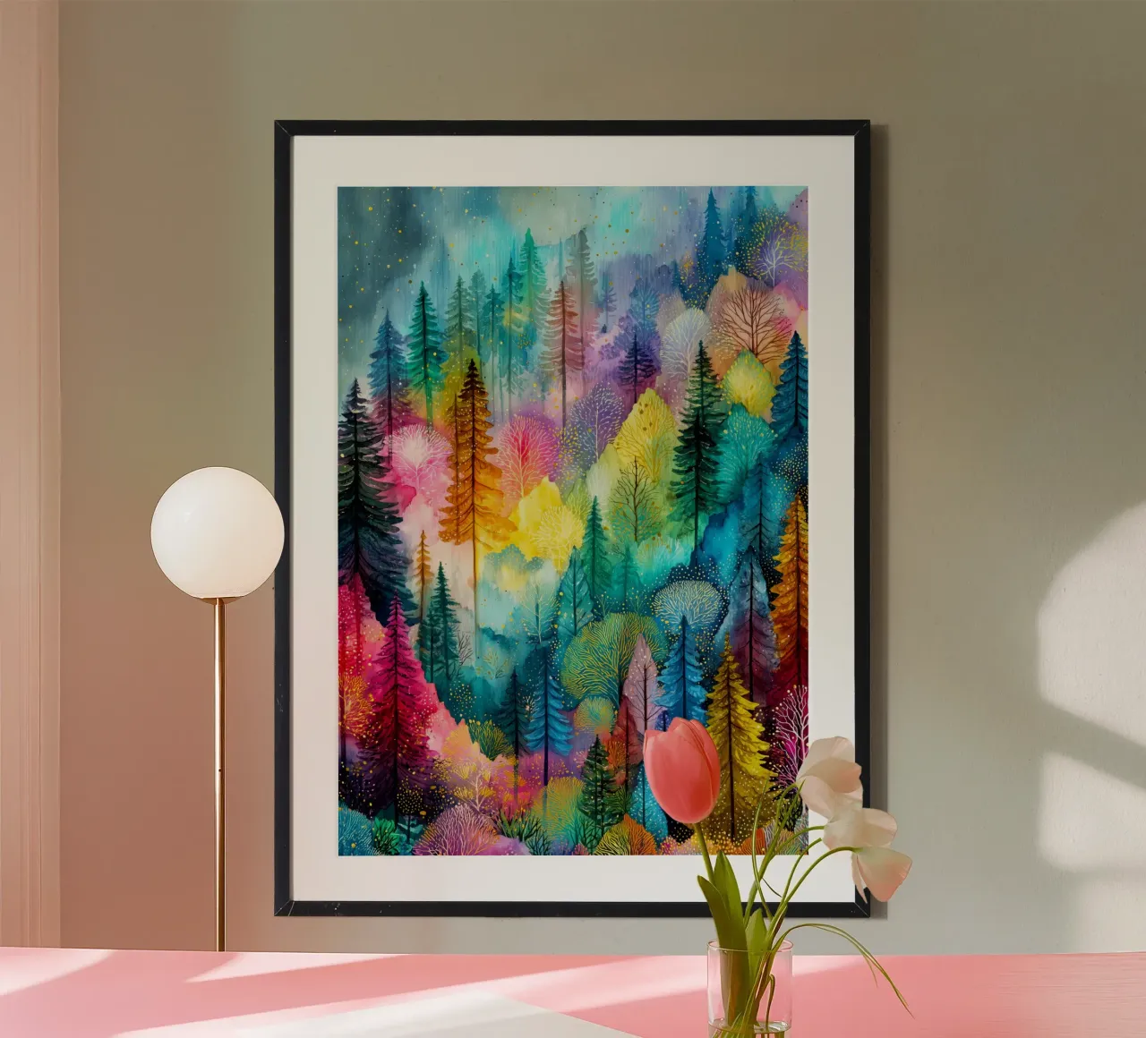Foresta magica 3 poster con telaio in plastica da Justyna Jaszke JBJart
