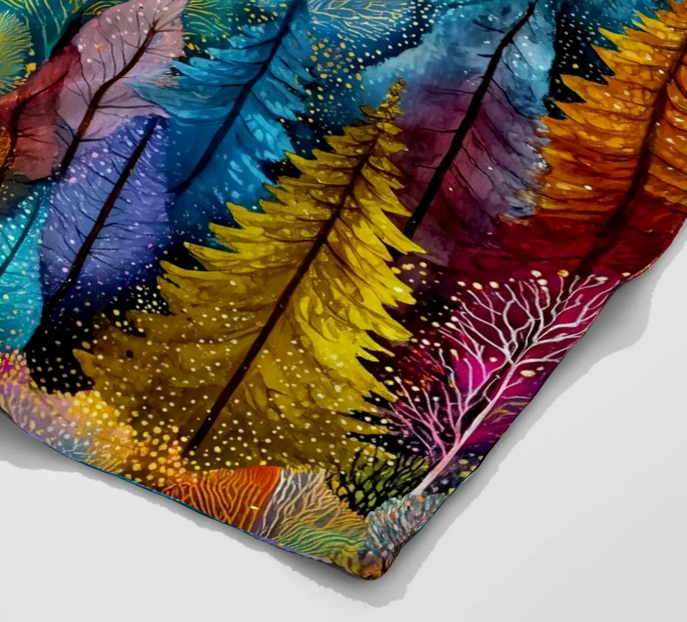 Magic forest 3 fleece blanket by Justyna Jaszke JBJart
