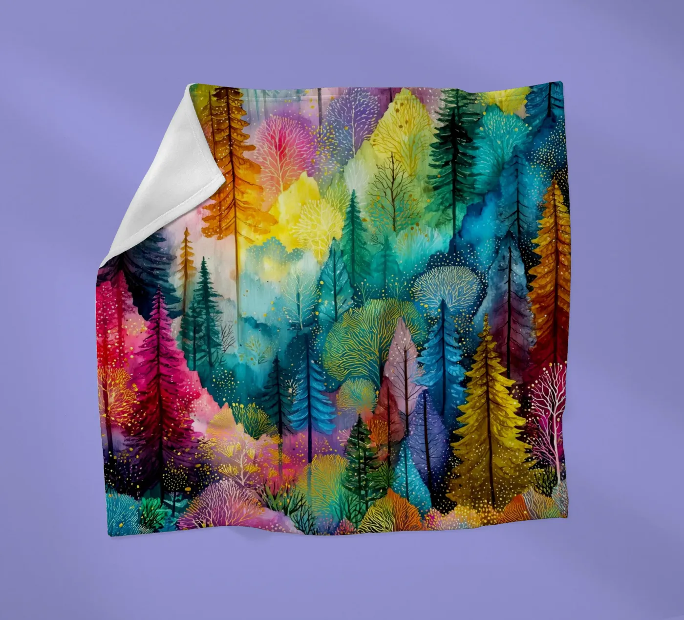 Magic forest 3 fleece blanket by Justyna Jaszke JBJart