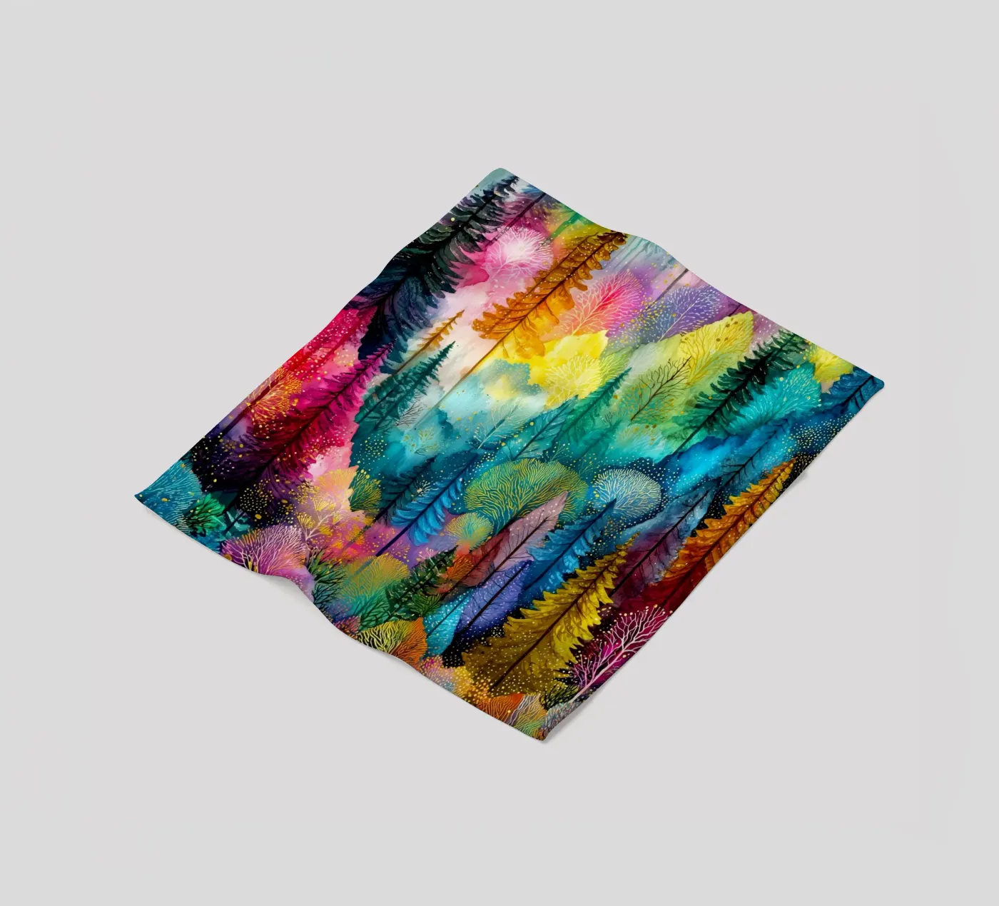 Magic forest 3 fleece blanket by Justyna Jaszke JBJart