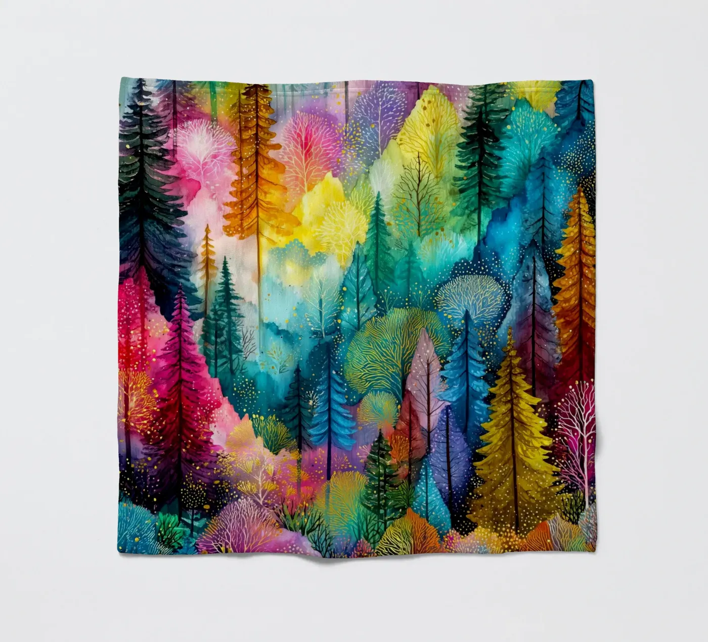 Magic forest 3 fleece blanket by Justyna Jaszke JBJart