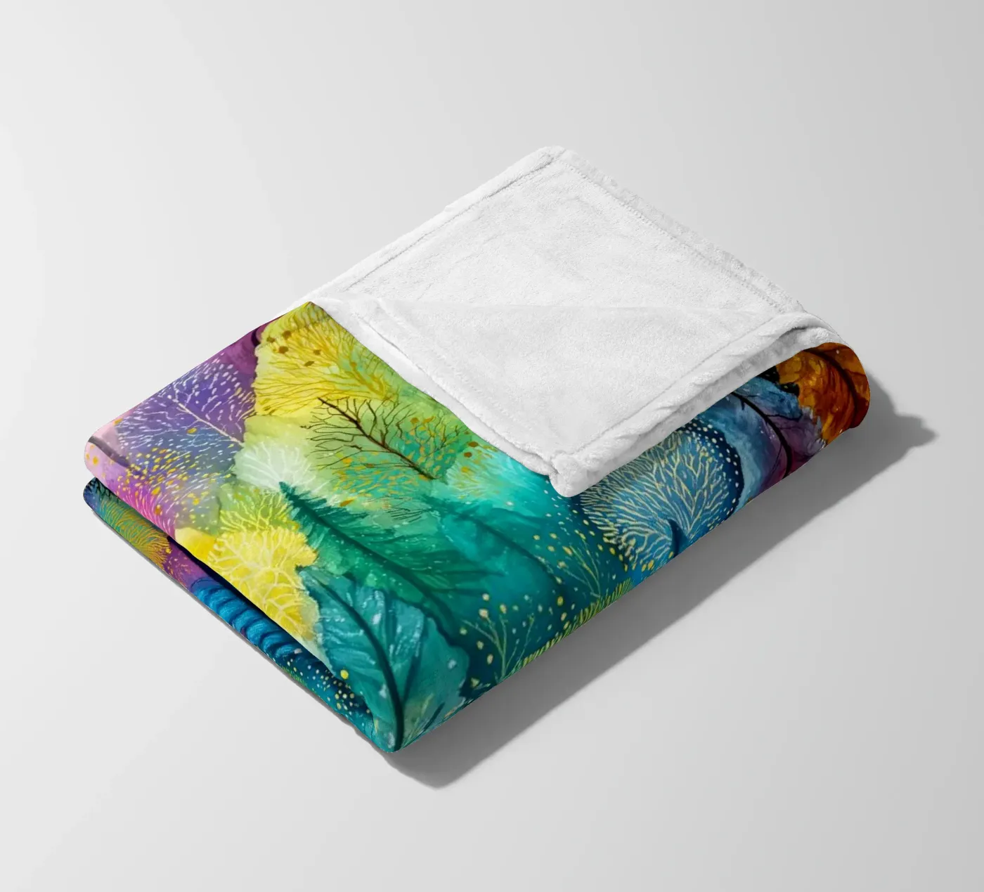 Magic forest 3 fleece blanket by Justyna Jaszke JBJart