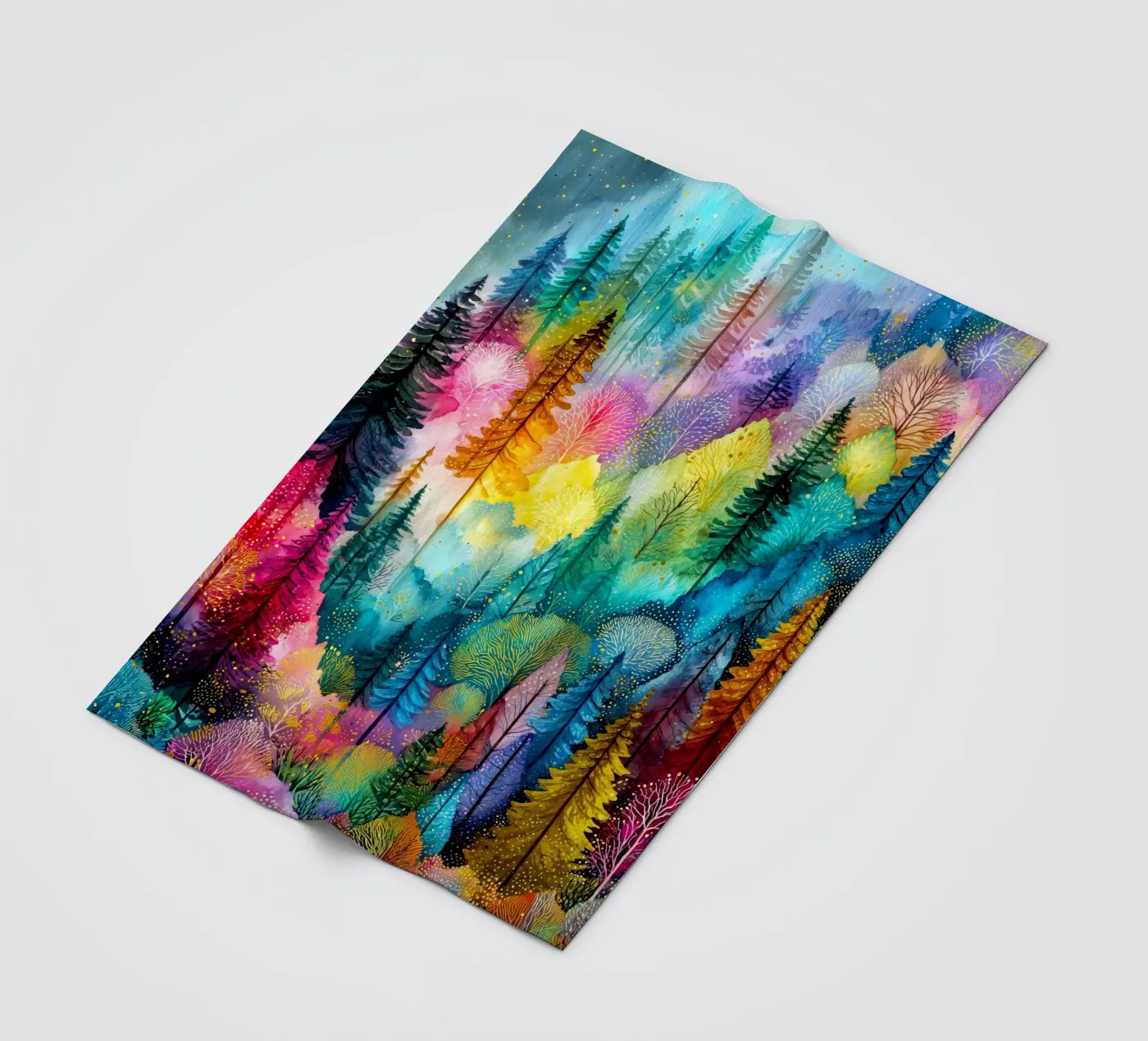 Magic forest 3 fleece blanket by Justyna Jaszke JBJart