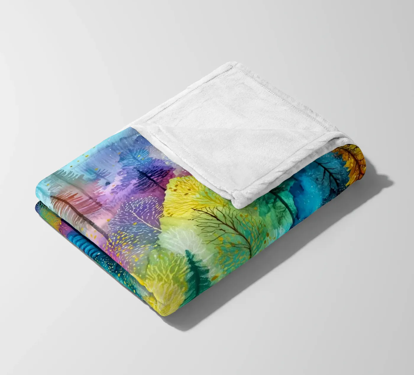 Magic forest 3 fleece blanket by Justyna Jaszke JBJart