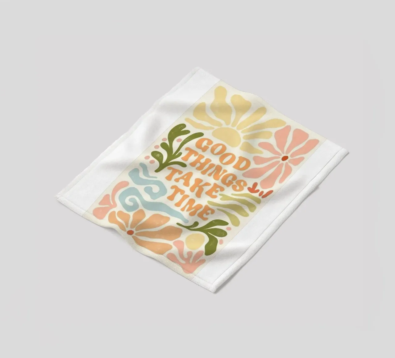 good things take time fleece blanket by art quots shop