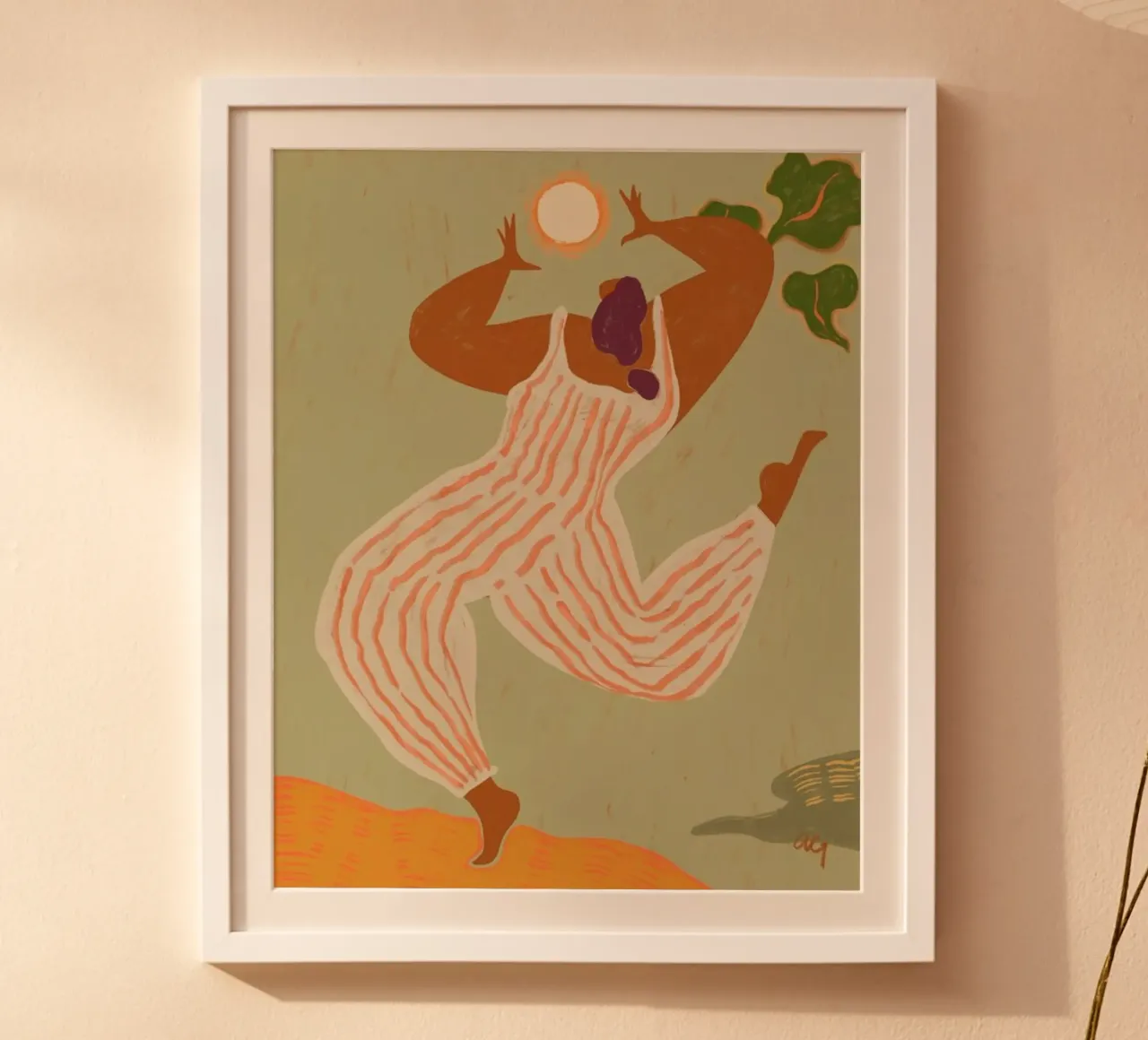 Look to the Sun poster con telaio in alluminio da Arty Guava