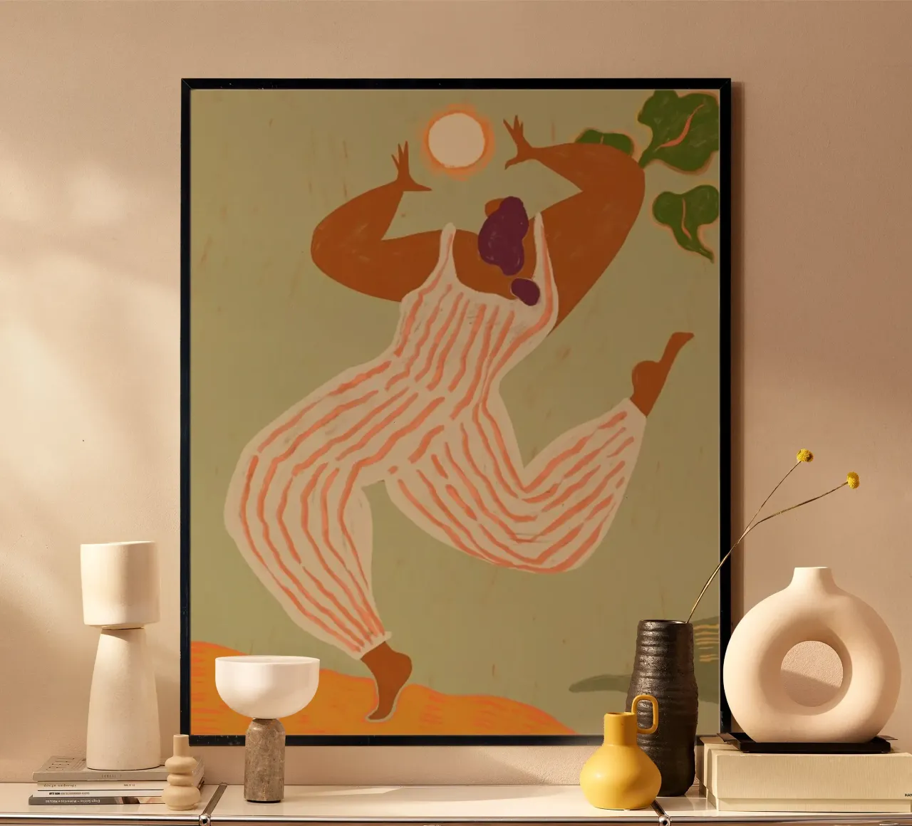 Look to the Sun poster con telaio in alluminio da Arty Guava