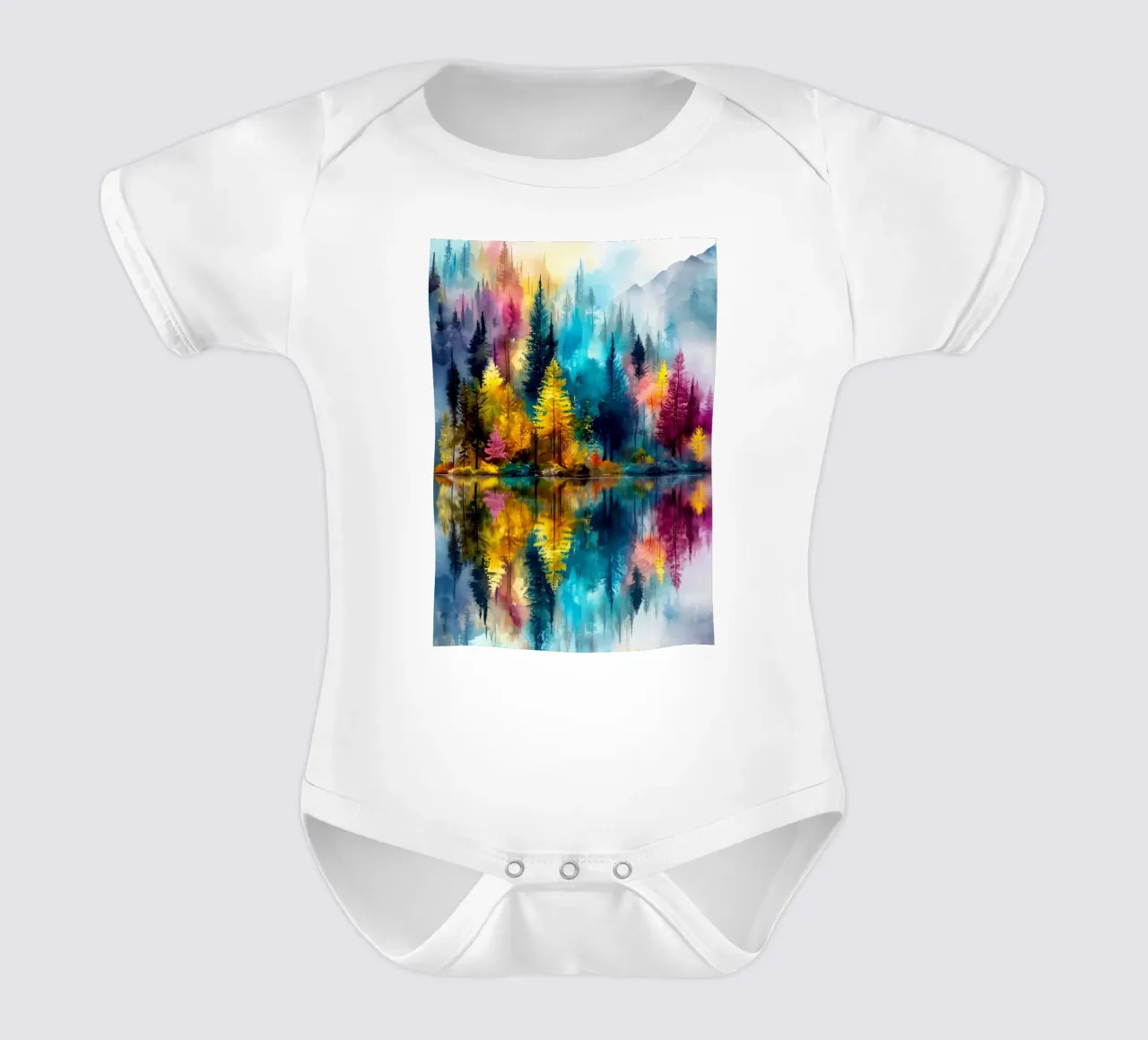 Zauberwald 4 Kurzarm Babybody von Justyna Jaszke JBJart
