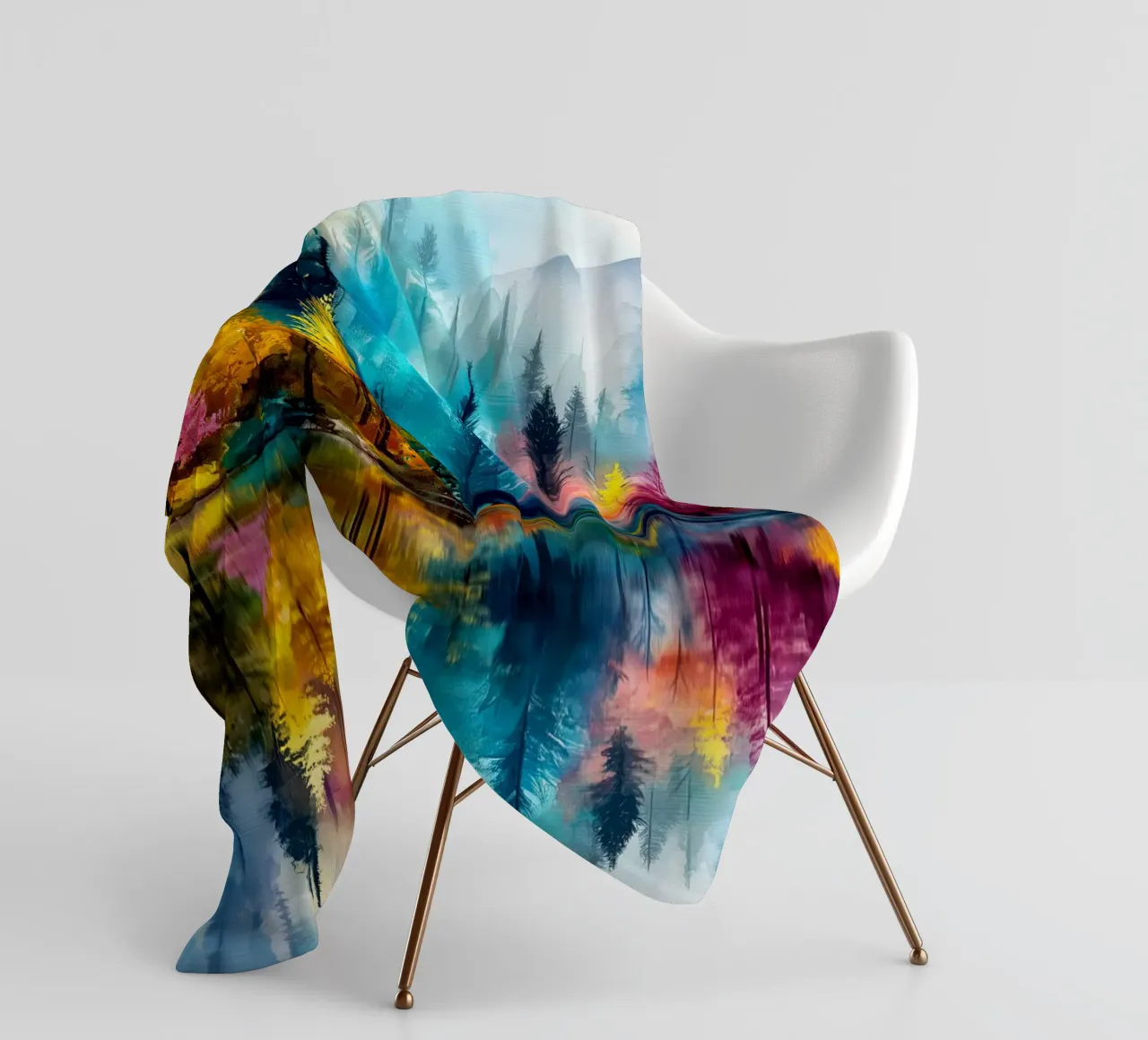 Magic forest 4 fleece blanket by Justyna Jaszke JBJart