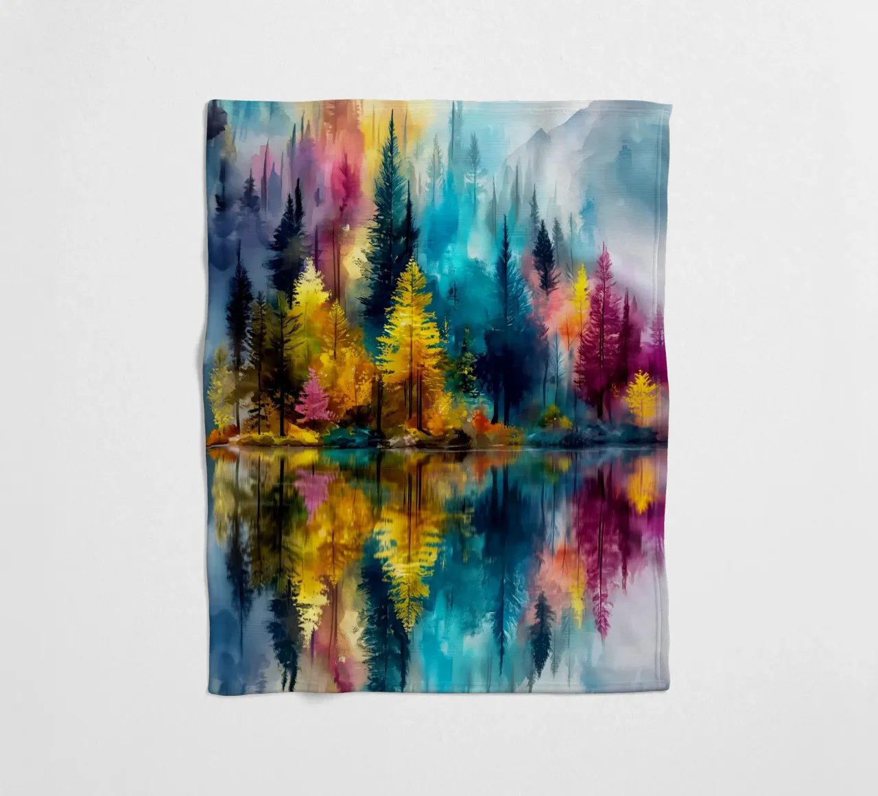 Magic forest 4 fleece blanket by Justyna Jaszke JBJart