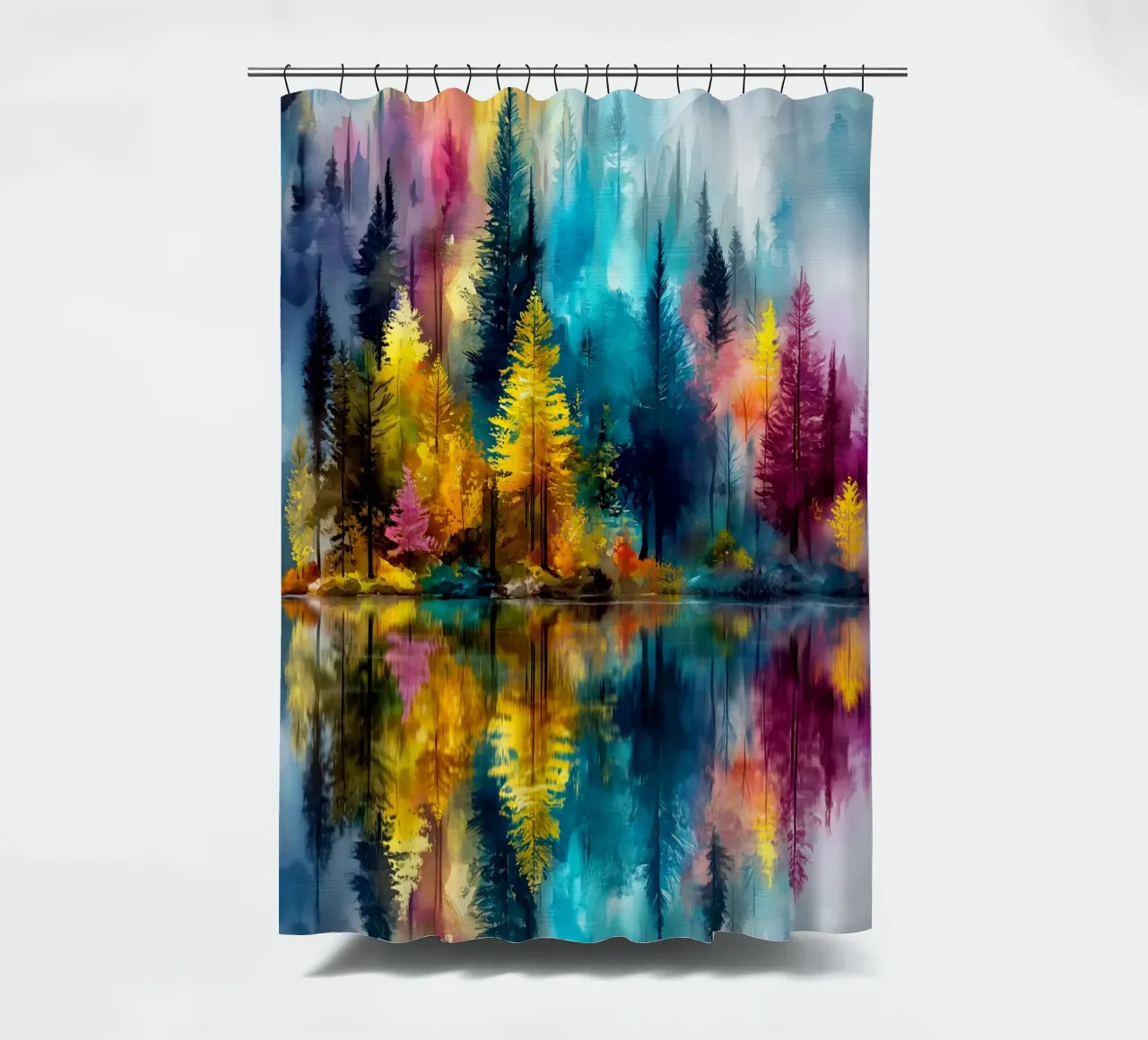 Magic forest 4 shower curtain by Justyna Jaszke JBJart
