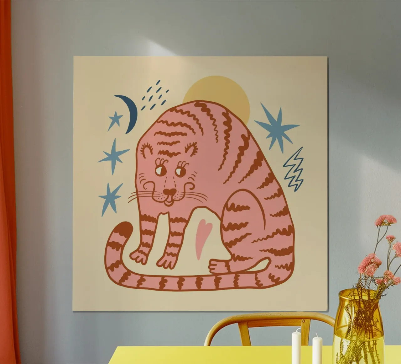 Tiny And Wild No 07 poster con telaio in alluminio da treechild