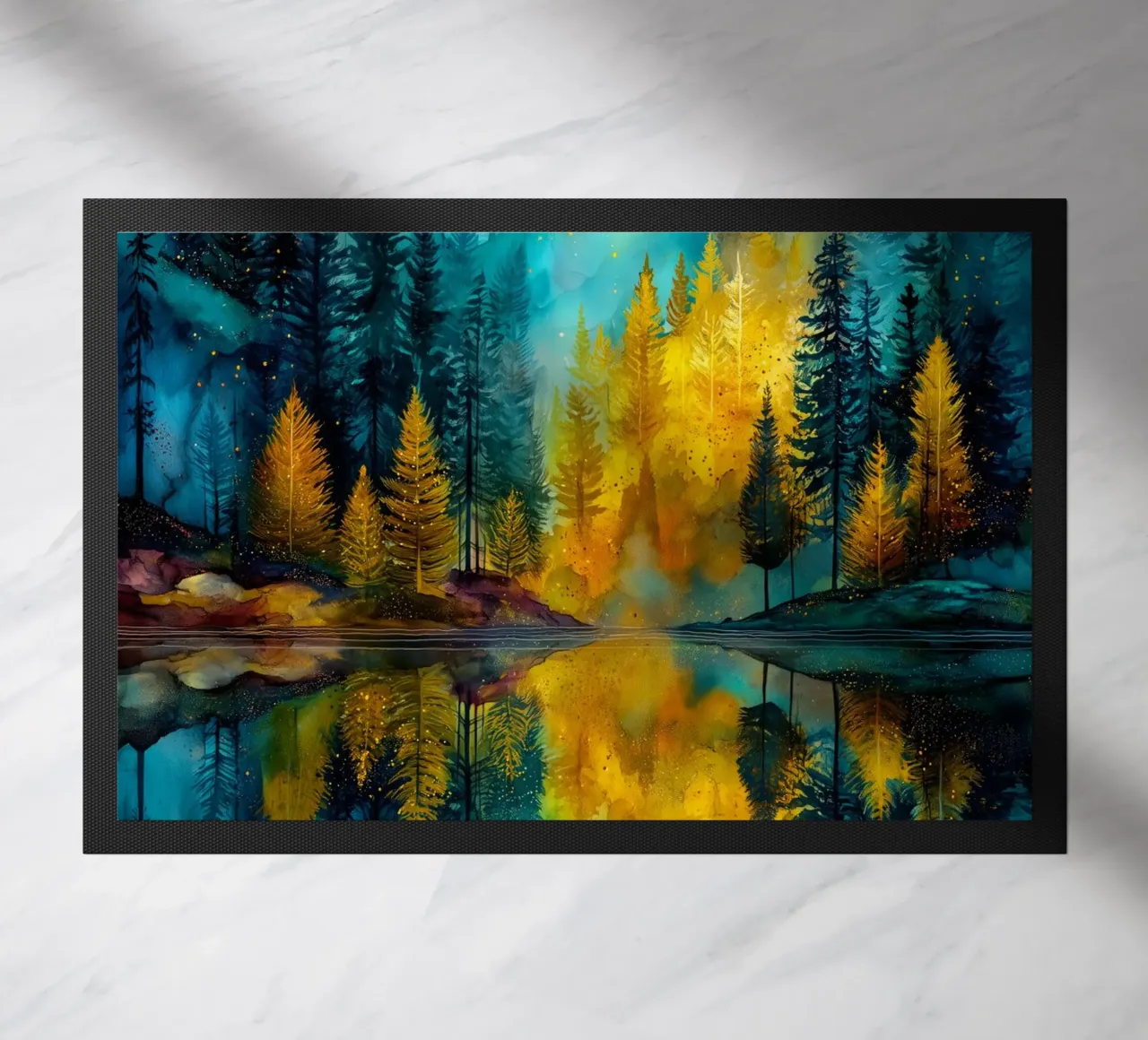 Magic forest 5 doormat by Justyna Jaszke JBJart