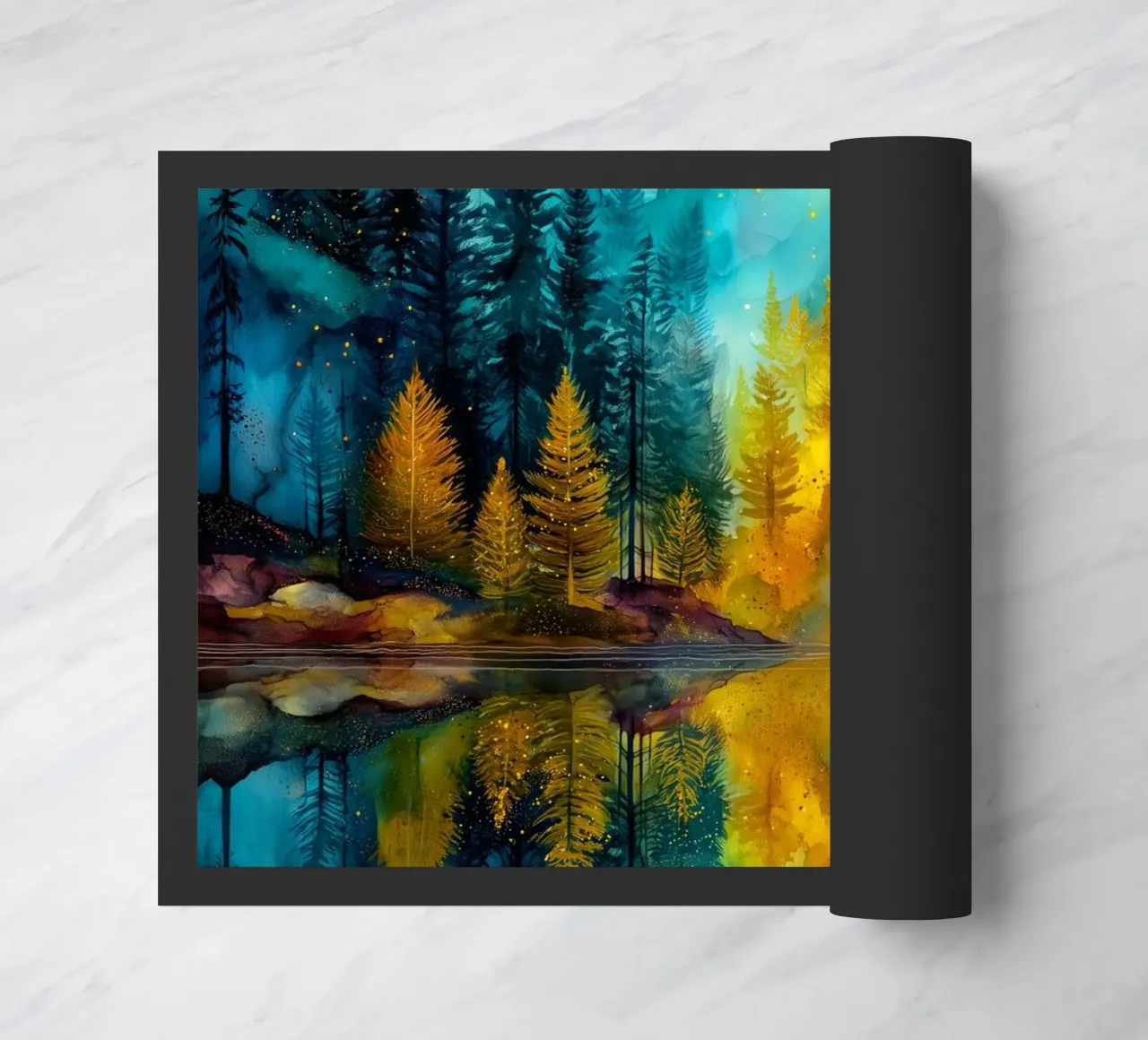 Magic forest 5 doormat by Justyna Jaszke JBJart