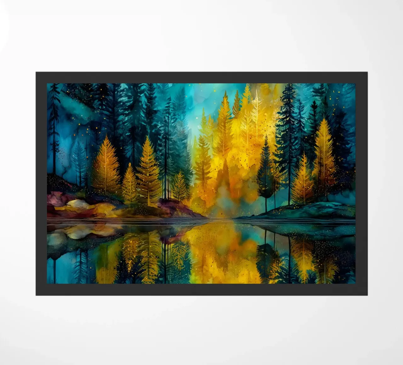 Magic forest 5 doormat by Justyna Jaszke JBJart