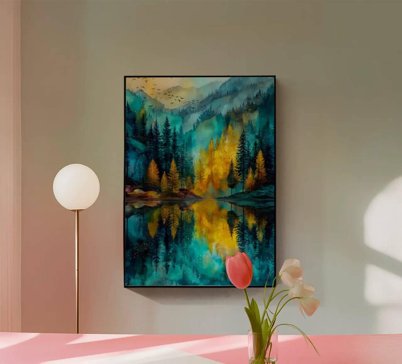 Magic forest 5 acryl van Justyna Jaszke JBJart