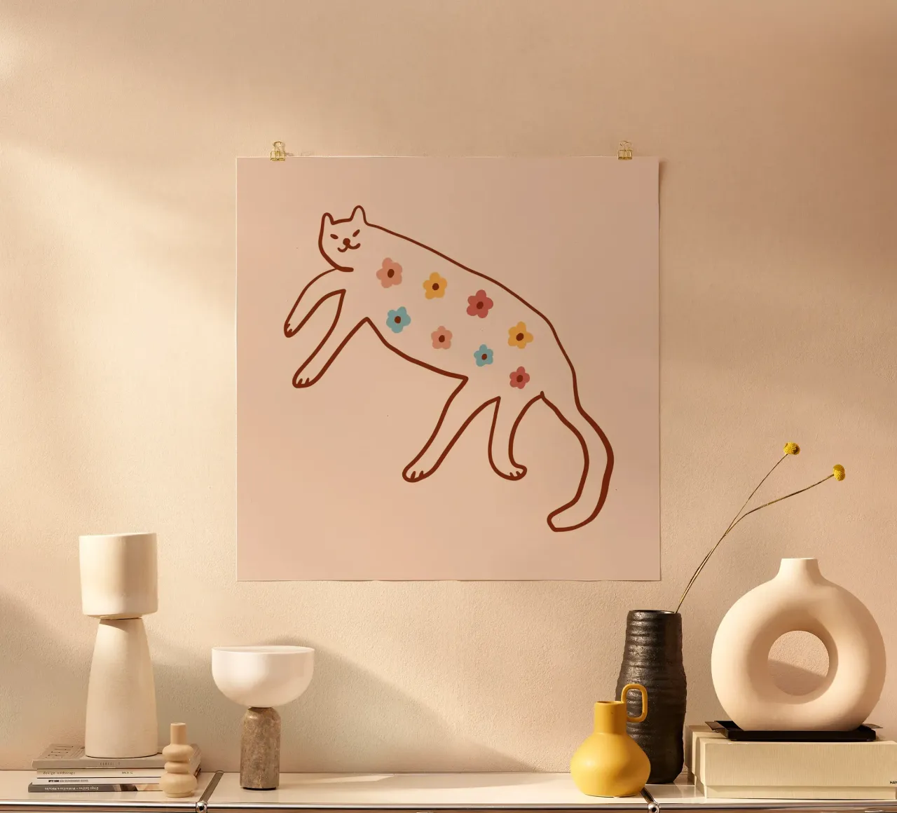 Tiny And Wild No 11 poster con telaio in legno da treechild