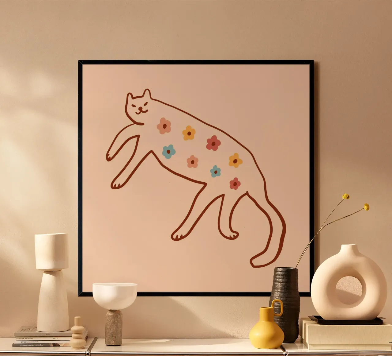 Tiny And Wild No 11 poster con telaio in legno da treechild