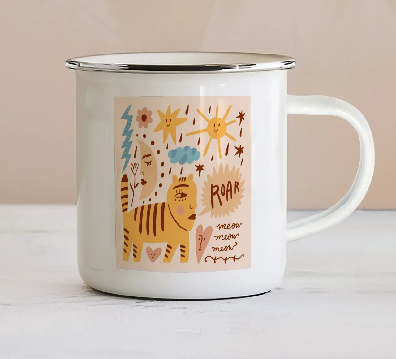Tiny And Wild No 12 tazza in smalto da treechild
