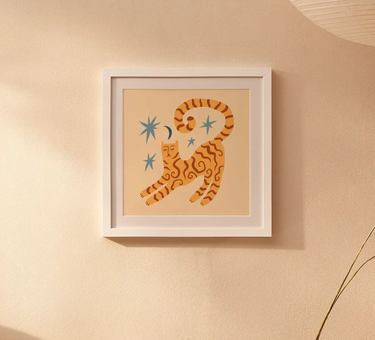 Tiny And Wild No 13 poster con telaio in legno da treechild