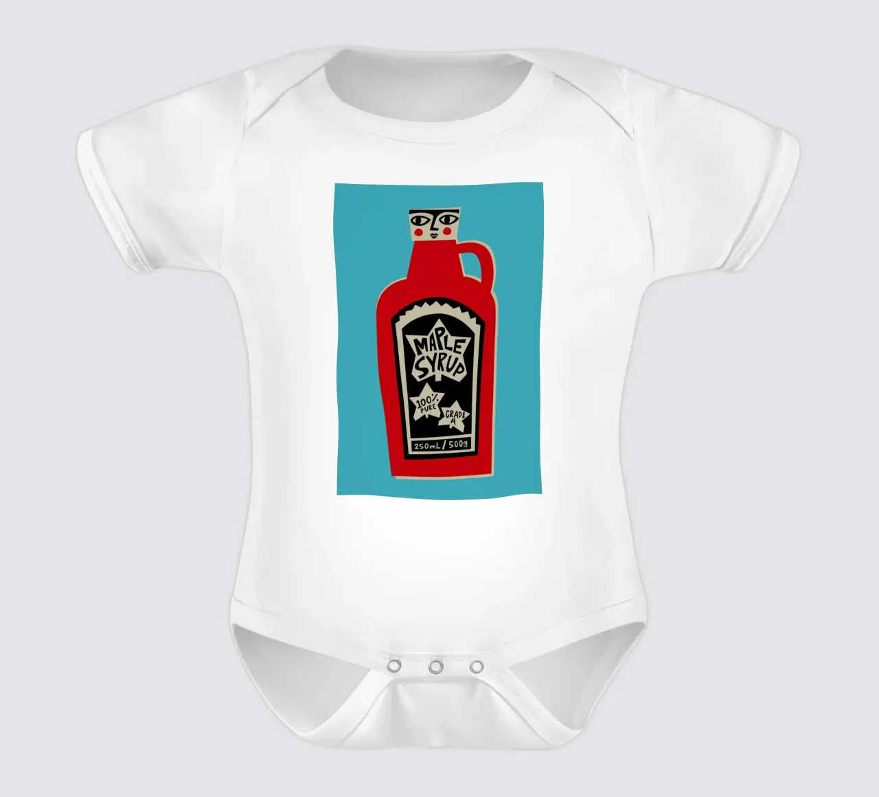 Maple Syrup body neonato maniche corte da Fox & Velvet