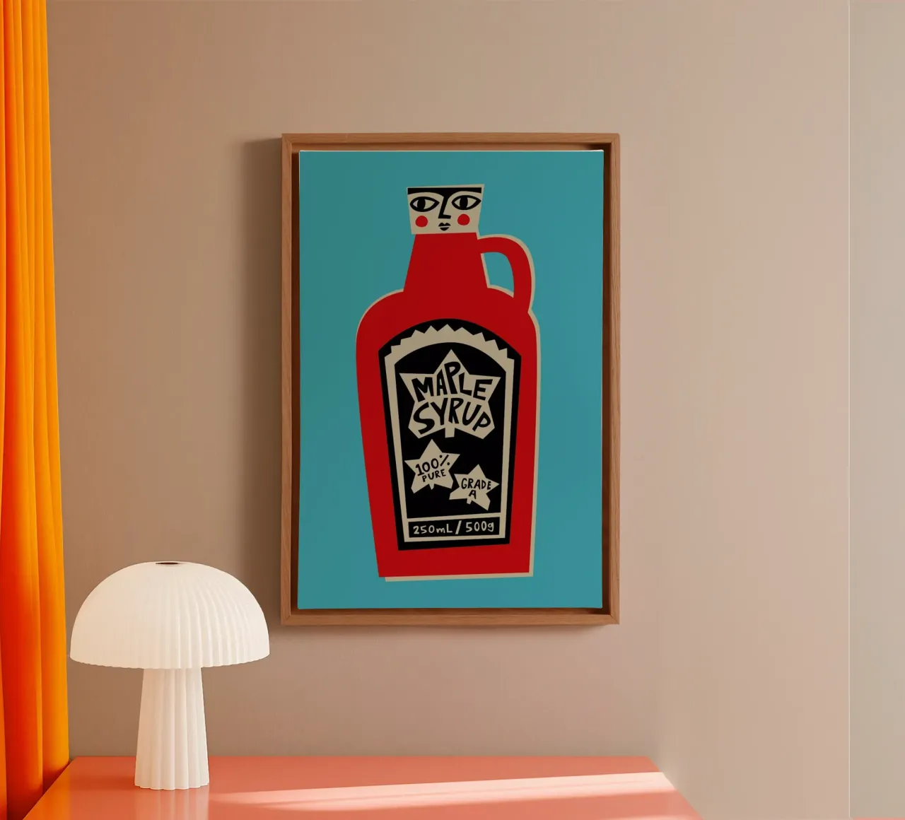 Maple Syrup tela con Cornice a cassetta da Fox & Velvet