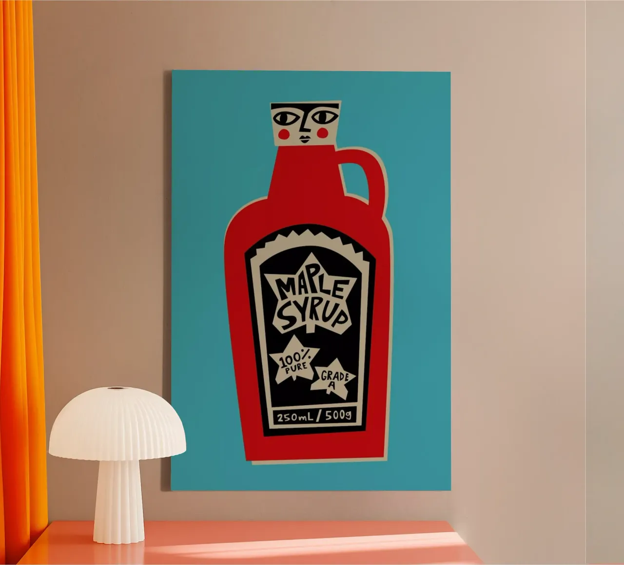 Maple Syrup tela con Cornice a cassetta da Fox & Velvet